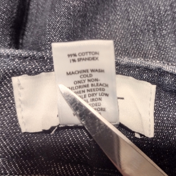 Ann Taylor Loft Denim Skirt Womens Size 0 Blue Jean Straight Pockets Stretch Zip - Picture 6 of 6